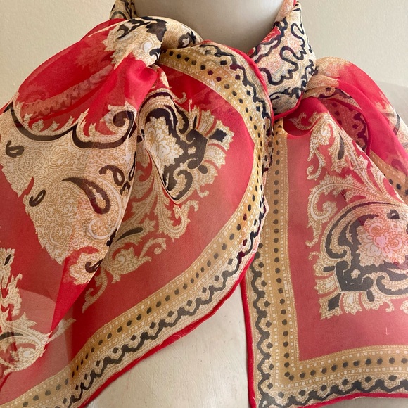 Chiffon scarf from the 1950s - Picture 2 of 9